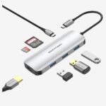 TOJHB 1 Docking Station Vention, HDMI (M), 3 x USB 3.2 gen1, PD 100 W, SD/TF dualcard slot Avicena