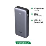 UGREEN 20000Mah 30W Fast Charging Power Bank PB532 55989B POWER BANK Ugreen PB532, 20000mAh, 30W, 2 x USB Type-C Avicena